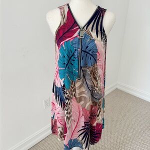 Ariella Multicolor Tropical Mini Dress